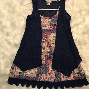 NWOT girls sun dress with vest